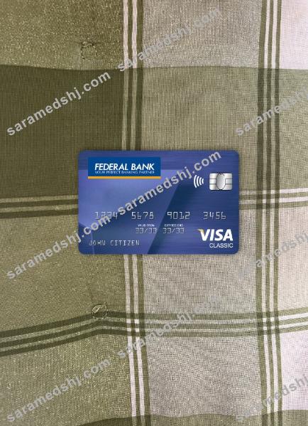 India Federal bank visa classic card photolook front
